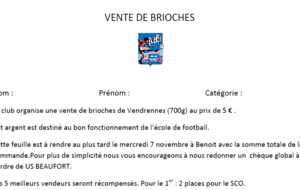 Vente de brioches de Vendrennes à l'USB