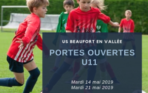 Portes ouvertes U11 : Début mardi prochain