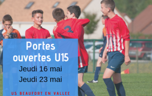 Entrainements portes ouvertes pour les futurs U15