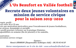 Recrutement service civique 2019-2020