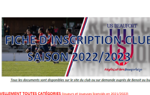 INSCRIPTIONS 2022-2023