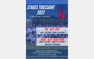 STAGES TOUSSAINT 2022