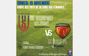 Nos U18F à l’affiche ce samedi 19 novembre