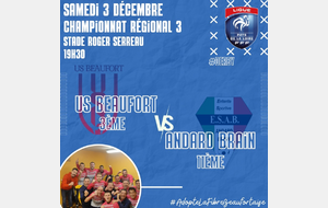 Un derby pour nos seniors ce samedi 3 décembre