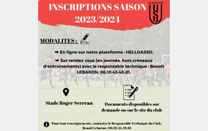 INSCRIPTIONS 2023-2024