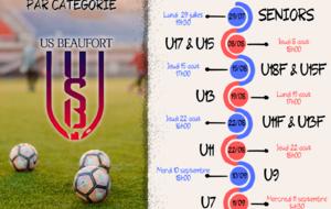 PLANNING DE REPRISE ENTRAINEMENT