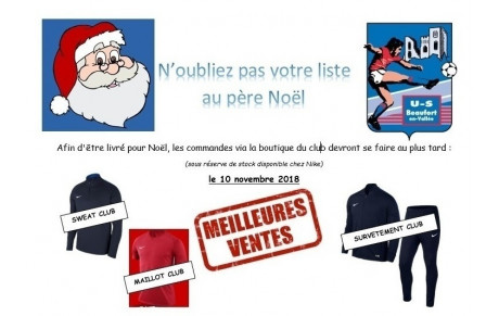 Boutique-club : Infos Noel