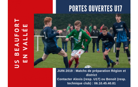 Portes ouvertes U17 - JUIN