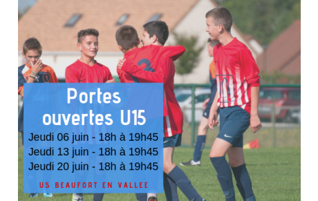 Portes ouvertes U15 - JUIN 