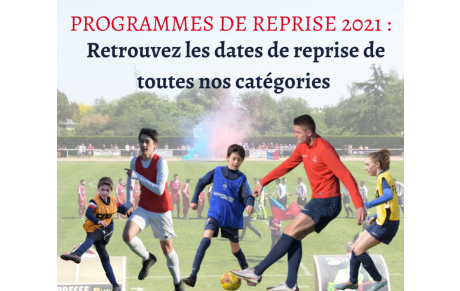 PROGRAMMES DE REPRISE AOUT 2021