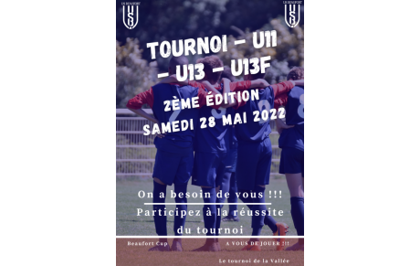 TOURNOI U11 U13 U13F US BEAUFORT : SAMEDI 28 MAI 2022