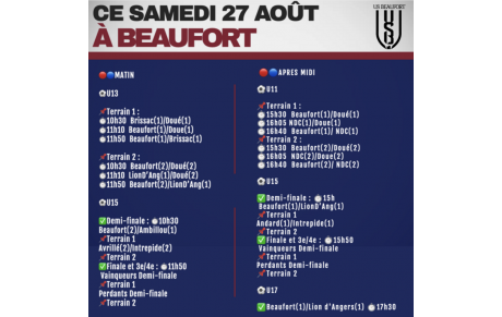 Ce samedi 27 août à Beaufort🔴🔵